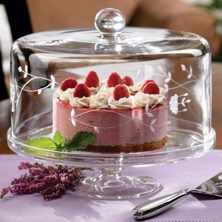 a cake on a pretty stand 