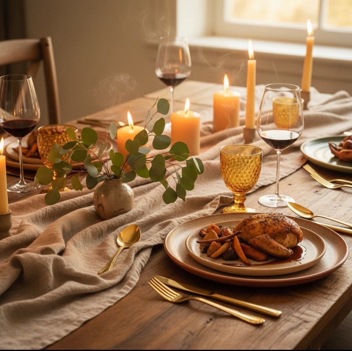 A mix of different textures of glasses for visual interest. 