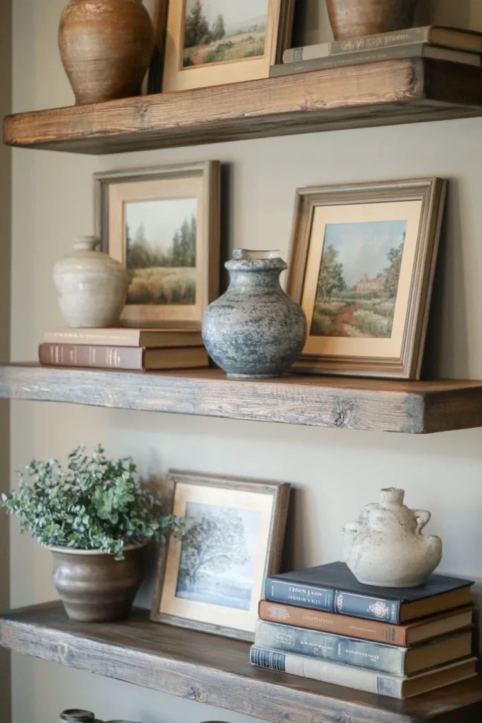 Open Shelves with Neutral Decor
