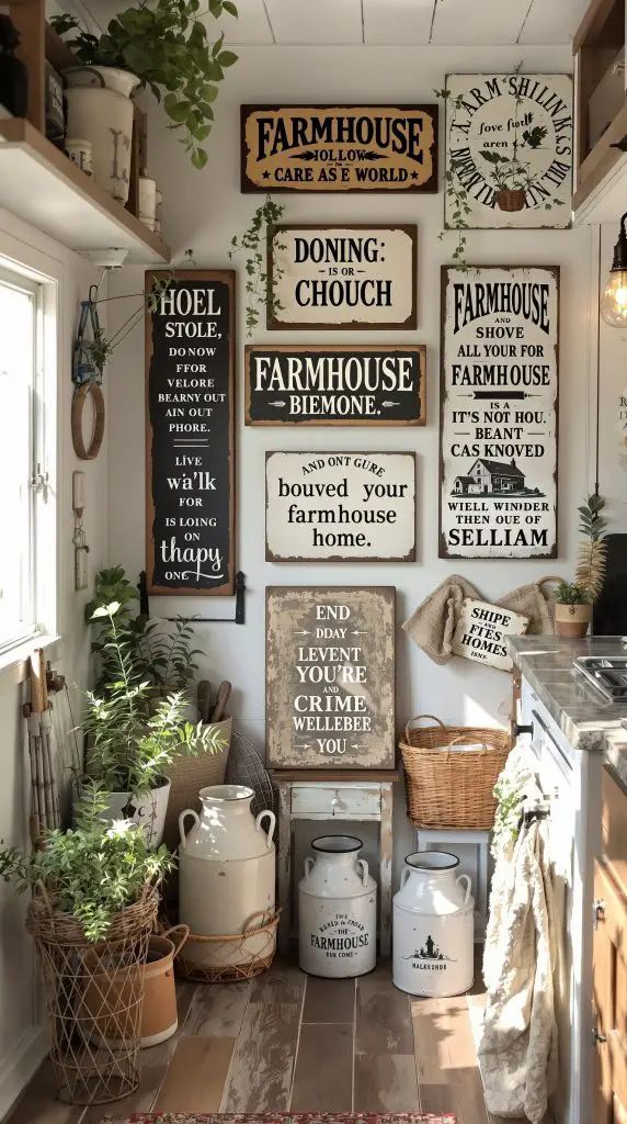 Vintage-Inspired Wall Signs